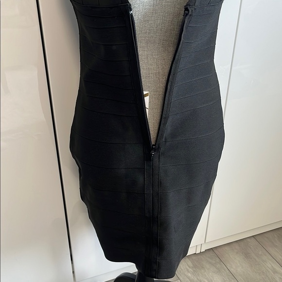 WOW COUTURE NWT Black Bodycon Bandaid Sleeveless Dress, Size L - Picture 8 of 11